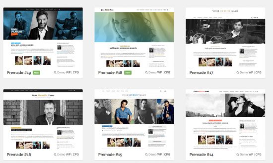 MonicaNDesign Pre-Made WordPress Themes for Fansites